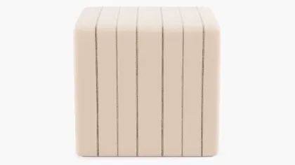 Cube Ottoman, Charcoal Fritz
