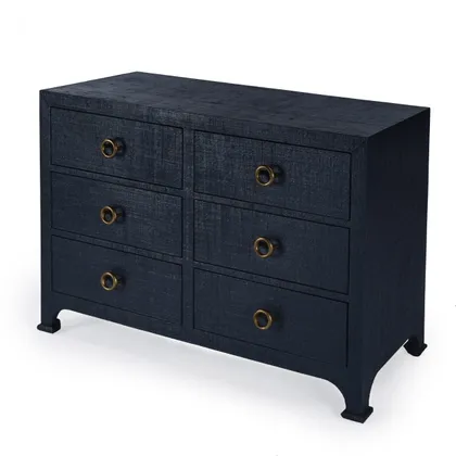 Chatham Navy Raffia Dresser