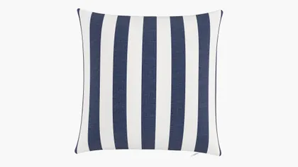 Throw Pillow 16", Navy Cabana Stripe, 16" x 16"