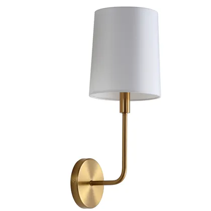Jaxson Wall Sconce - Brass/White Shade