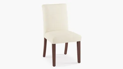 Classic Dining Chair, Talc Everyday Linen, Espresso