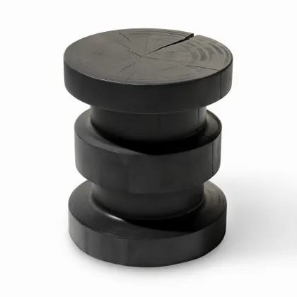 Inez End Table-Black Pine