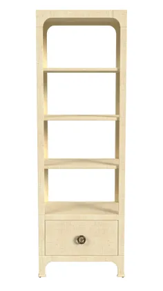 Chatham Natural Raffia Etagere Bookcase