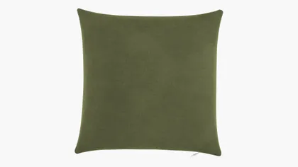 Throw Pillow 16", Zucchini Luxe Velvet, 16" x 16"