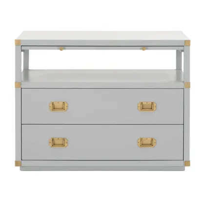 Bradley 2-Drawer Nightstand, Gray
