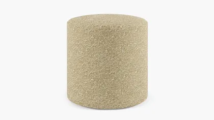 Drum Ottoman, Buff Boucle