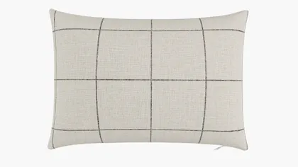 Throw Pillow 14" x 20", Coal Windowpane, 14" x 20"