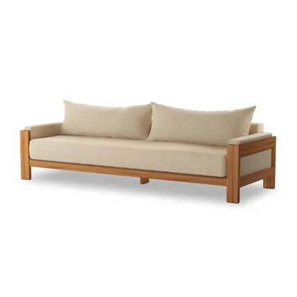 Chapman Outdoor Sofa-106"-Casa Cream