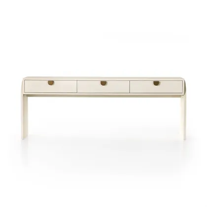 Cressida Console Table - Ivory Painted Linen