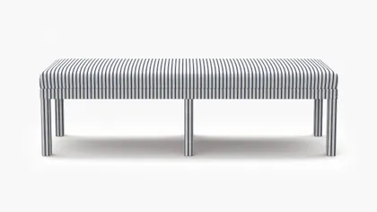 Parsons Bench, Navy Classic Ticking Stripe