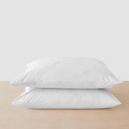 The Citizenry Stonewashed Organic Cotton Percale Pillowcases | Standard | White