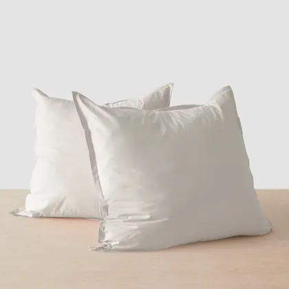 The Citizenry Stonewashed Organic Cotton Percale Euro Shams | Grey