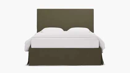 Slipcovered Bed, Olive Everyday Linen, King