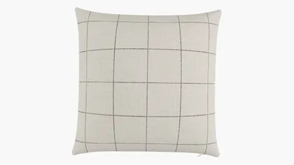 Throw Pillow 22", Coal Windowpane, 22" x 22"