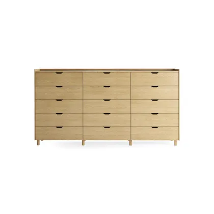 Prospect 15-Drawer Tall Dresser - Oak - Wood