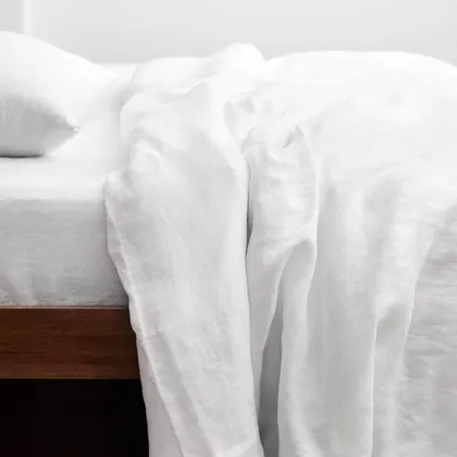 The Citizenry Stonewashed Linen Duvet Cover | King/Cal King | Duvet Only | White