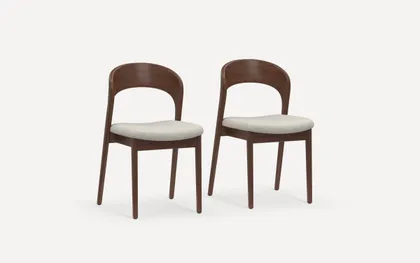 Sonnet Dining Chairs (Set of 2) - Papyrus/Oak