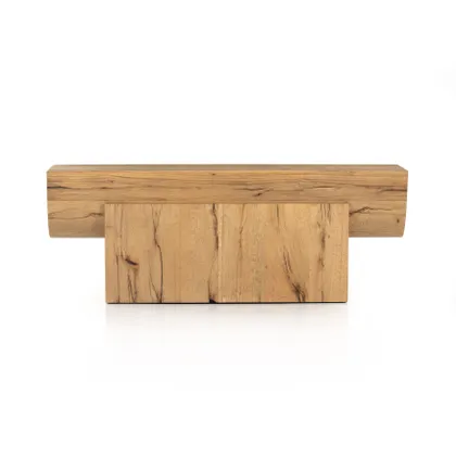 Elbert Console Table-Rustic Oak Veneer