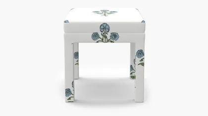 Parsons Ottoman, Blue Delphine