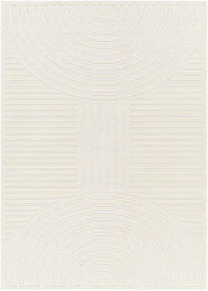 Lyna Beige Indoor 5' x 7'2" Machine Woven Rug