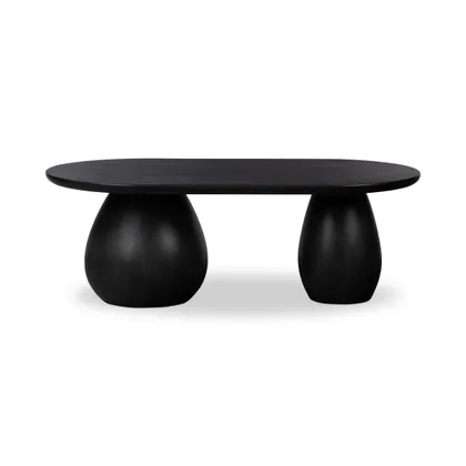 Merla Wood Coffee Table-Black Wash Ash
