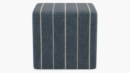 Cube Ottoman, Indigo Fritz