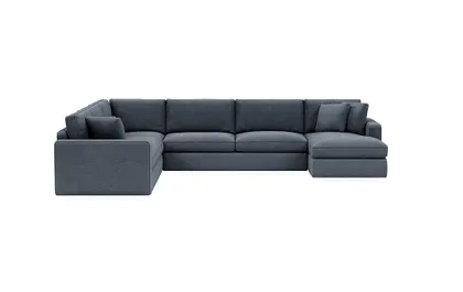 James 4-Piece 5-Seat Corner Chaise Sectional Right