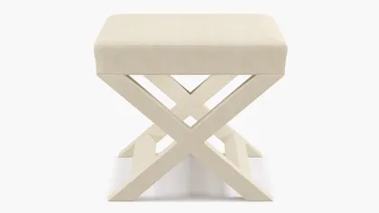 X Bench, Talc Everyday Linen