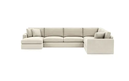 James 4-Piece 5-Seat Corner Chaise Sectional Left