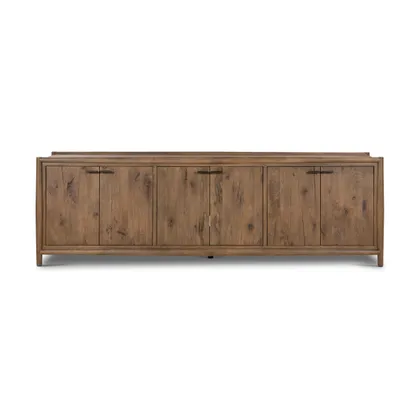 Glenview 6 Door Sideboard - Weathered Oak Veneer