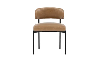 Hollis Leather Metal Framed Chair