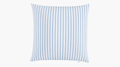 Throw Pillow 16", Cornflower Classic Ticking Stripe, 16" x 16"