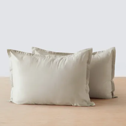 The Citizenry Organic Resort Cotton Shams | King Set | Solid Sand
