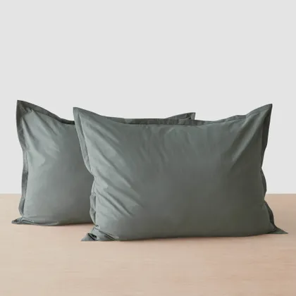 The Citizenry Stonewashed Organic Cotton Percale Shams | Standard