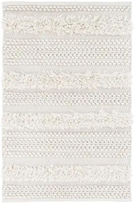 Zhara Stripe Ivory Handwoven Indoor/Outdoor Rug