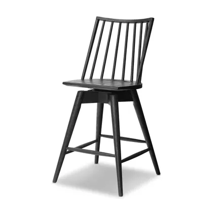 Lewis Swivel Stool-Black Oak-Counter