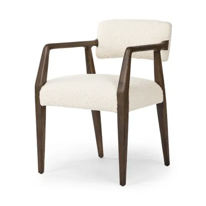 Tyler Dining Armchair-Sheepskin Natural