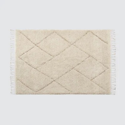 The Citizenry Khalida Hand-Knotted Beni Ourain Area Rug | 8' x 10' | Ivory