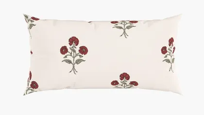 Throw Pillow 14" x 30", Red Delphine, 14" x 30"