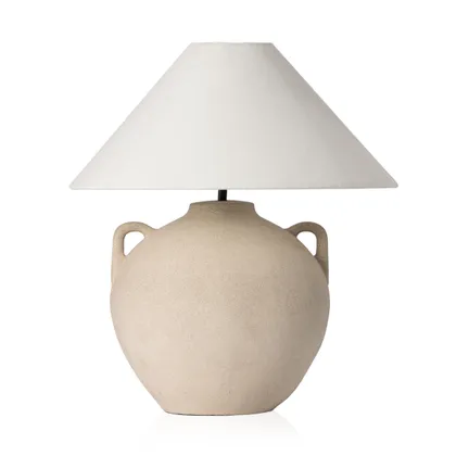 Mays Table Lamp-Light Sand Porcelain