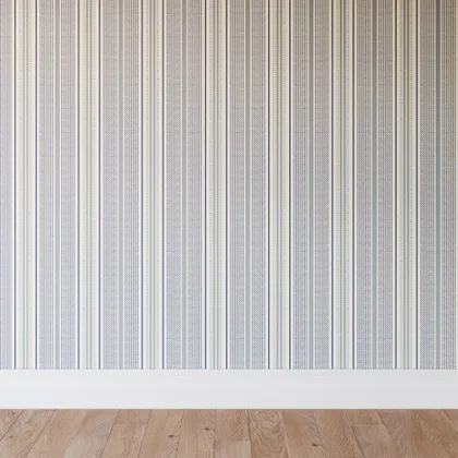 Traditional Wallpaper, Blue Newbury Stripe