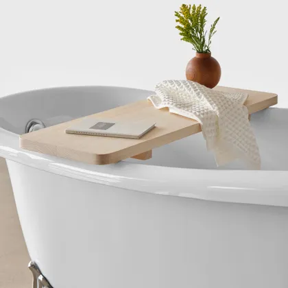 The Citizenry Hinoki Wood Bath Caddy | Natural