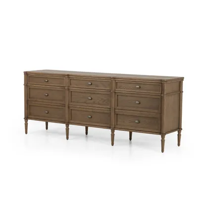 Toulouse 9 Drawer Dresser - Toasted Oak Veneer