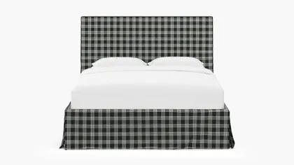 Slipcovered Bed, Barnegat Plaid, Queen