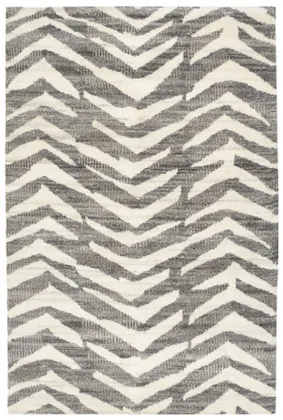 Farah Grey Hand Knotted Wool Rug