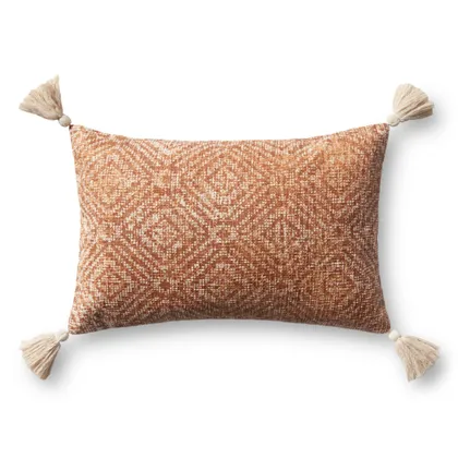 Loloi Pillows Orange 13" x 21" Cover w/Poly
