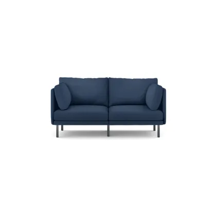Field 2-Piece Sofa - Navy Blue - Performance Basketweave / Black - Metal