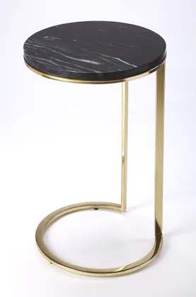 Martel Polished Gold Side Table