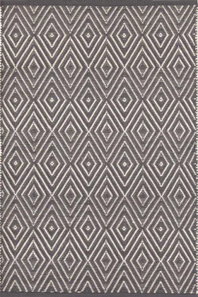 Diamond Graphite/Ivory Handwoven Indoor/Outdoor Rug