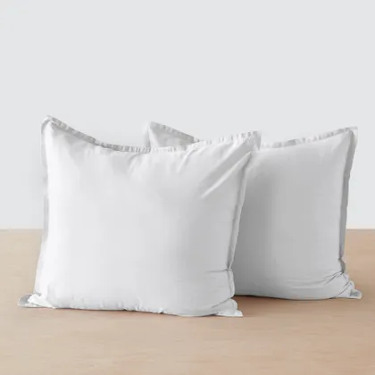 The Citizenry Organic Resort Cotton Euro Shams Set of 2 | White